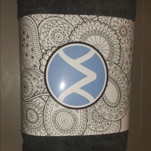 New Gray With Blue Stitching Youphoria Yoga Towel 24” x 72”